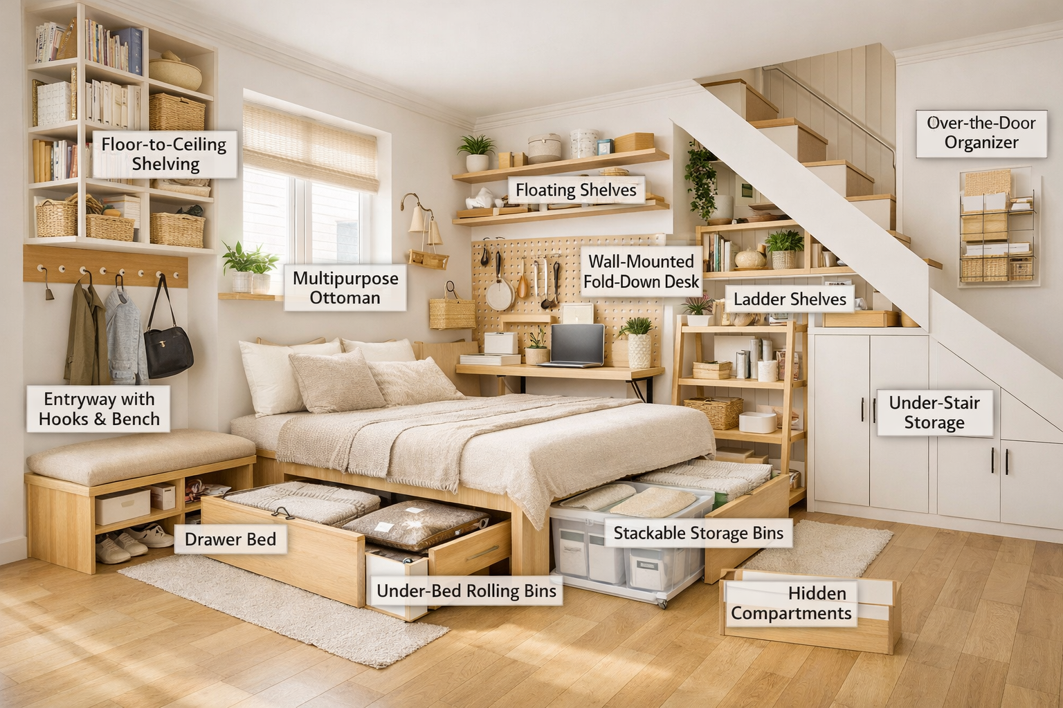 26 Genius Storage Ideas That Make Your Home Feel Huge